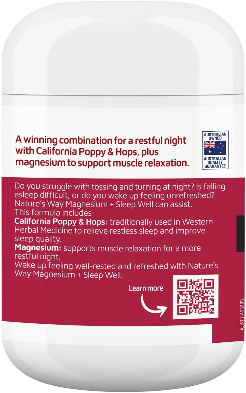 Nature'S Way Magnesium + Sleep Well 60 Tablets