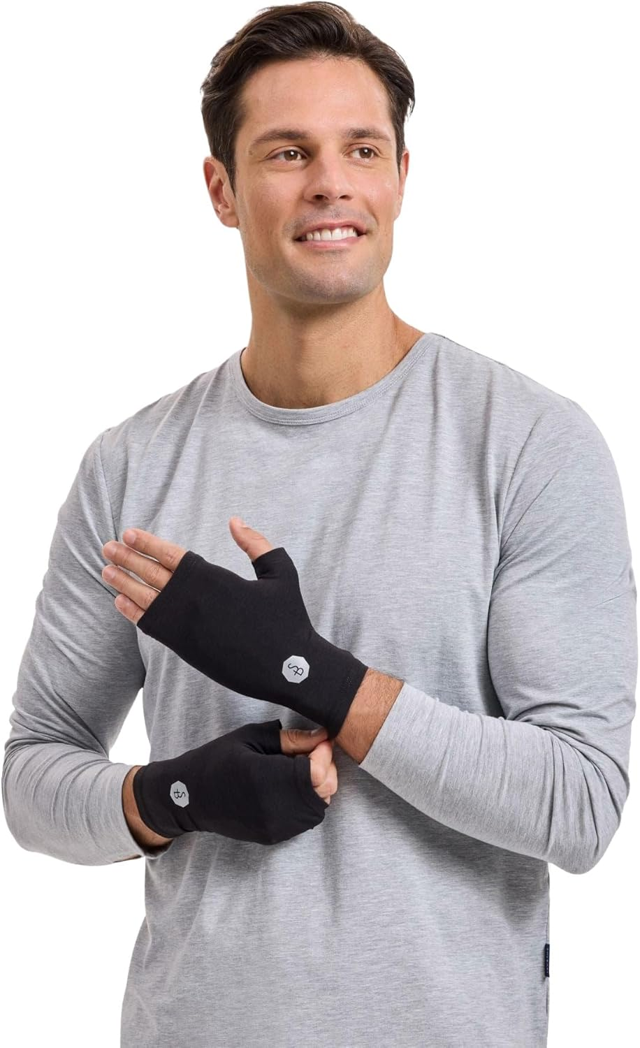 Solbari Unisex Hand Covers UPF 50+, Breathable UV Protection, Fingerless Gloves for Sensitive Skin, Outdoor Accessory