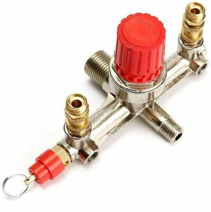 AIMALL 90-120PSI Air Compressor Pressure Switch Control Valve Manifold Regulator Gauges, 240V 20A, Auto Control image number 1