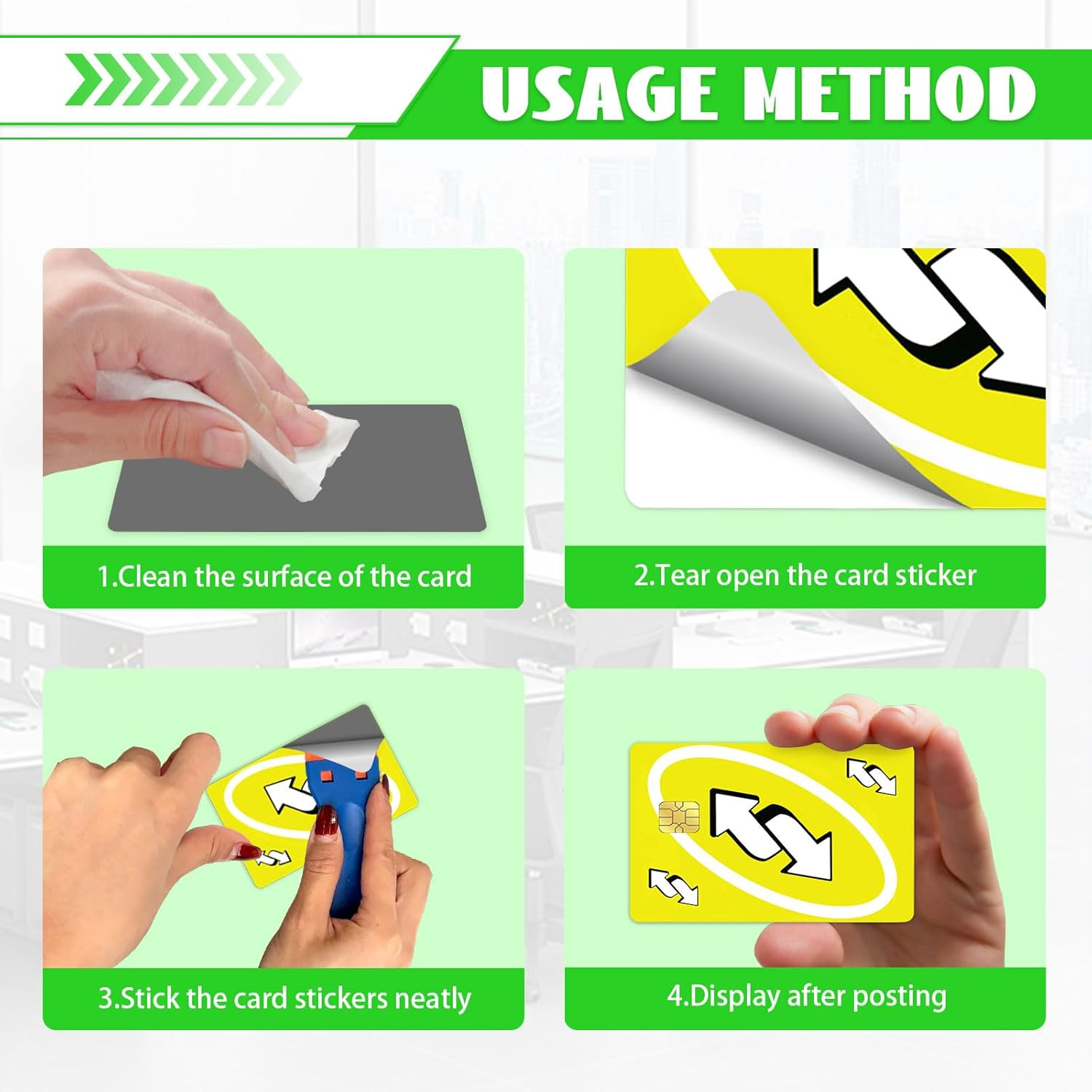 8-Piece Credit Card Skins - Detachable, Waterproof Sticker Covers for Debit Cards (Colorful) image number 4