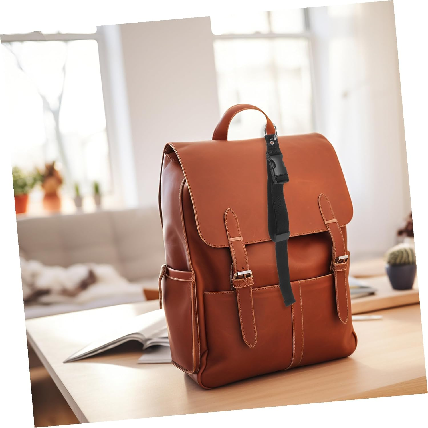 AKOOSY 4Pcs Adjustable Black Luggage Straps for Suitcases, Heavy Duty Travel Belt with Buckle, Portable Anti-Theft Travel Accessories for Outdoor and Suitcase Packing image number 3