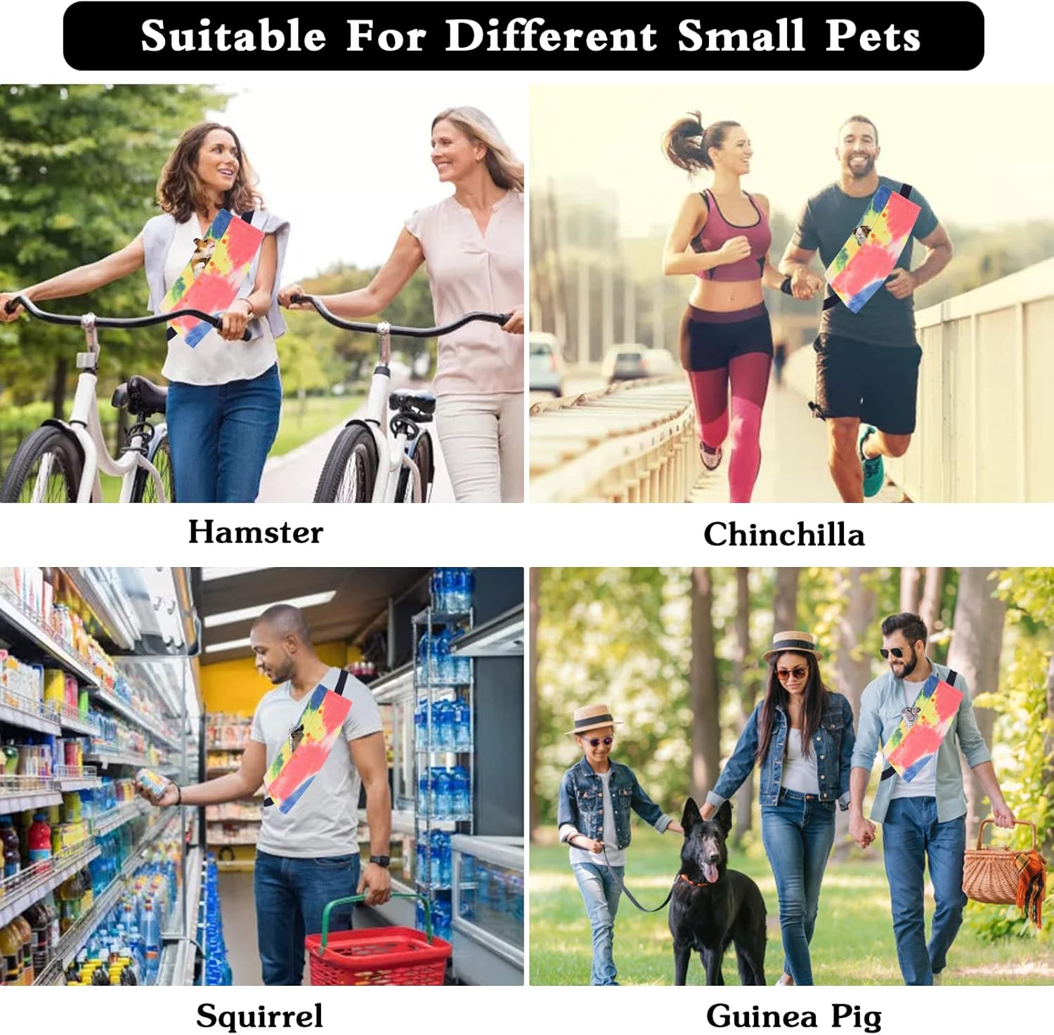 Bearded Dragon Carrier Reptile and Small Pets Travel Sling Adjustable Bearded Dragon Accessories with Harness and Leash (Blue & Green)