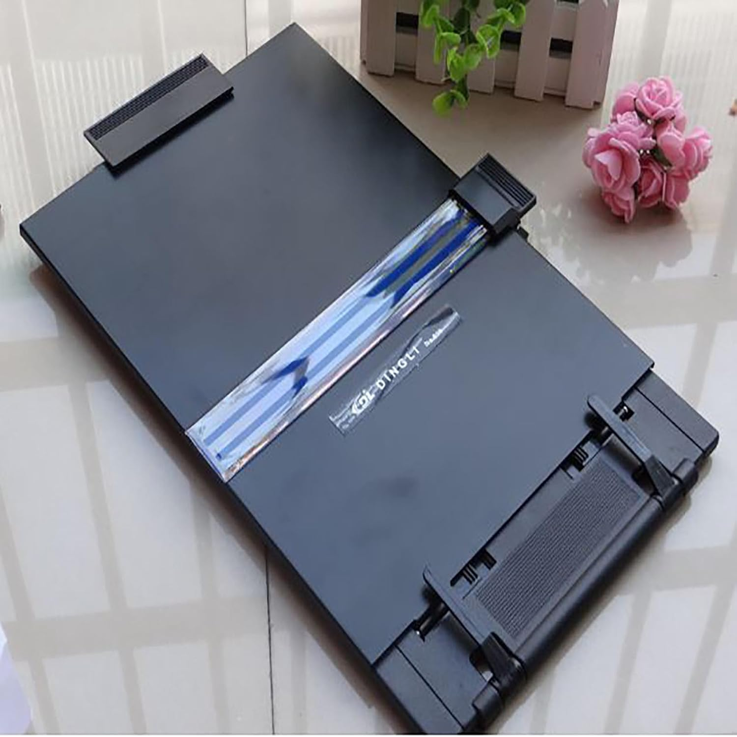 SYGELER Desktop Document Holder Stand with 7 Adjustable Positions, Paper Stand Document Holder for Desk Typing,Cookbook Stand, Book Display Stand (Black) image number 3