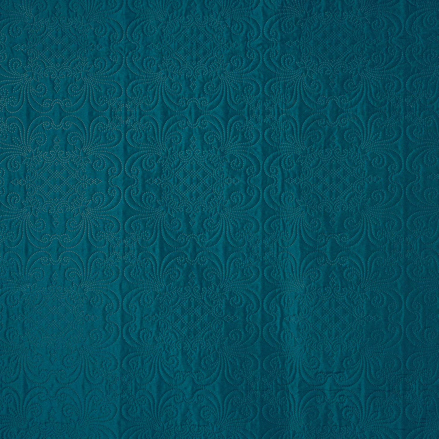 Chezmoi Collection Luca 3-Piece Oversized Bedspread Set, Queen Size, Teal - Summer Quilt Lightweight Microfiber Bedspread 100 X 106 - Floral Medallion Pattern Coverlet for All Season image number 4