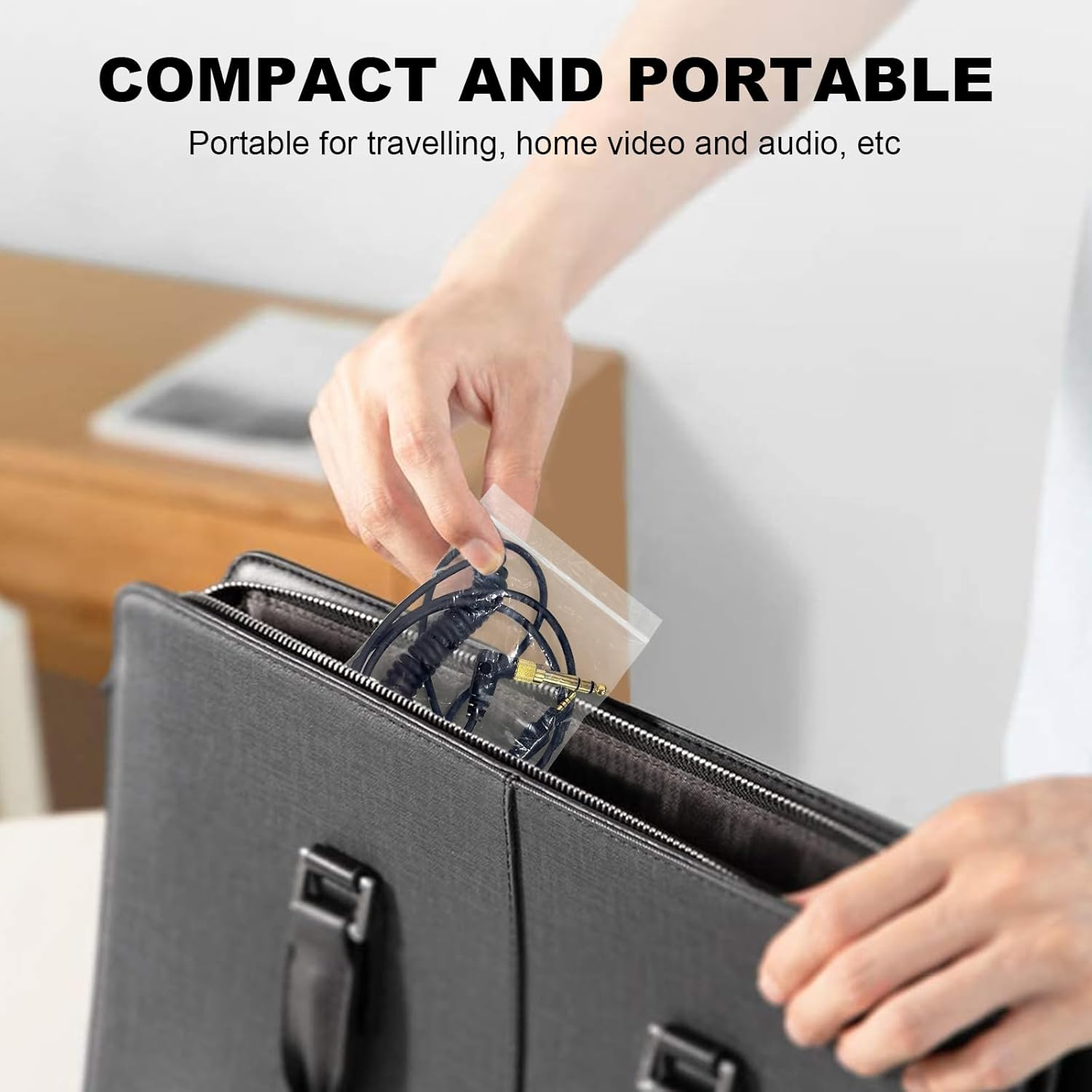 Sqrmekoko Premium 4-Pole DJ Audio Headphone Cable, Compatible with Pioneer HDJ-X5/X7/S7/CUE1, Extended Coiled Spring Wire for Djs and Audio Equipment image number 6