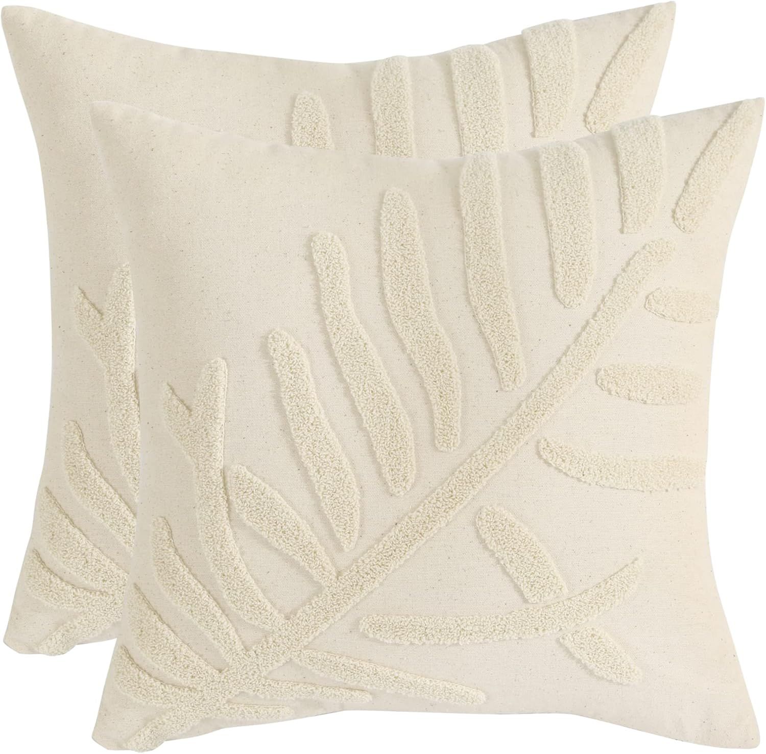 Tosleo Embroidered Throw Pillow Covers 16 X 16 Inch Pack of 2 Vintage Birds with Flowers Farmhouse Pillow Cushion Cases Spring Decorative Pillowcases Spring Home Decor Square Floral Pillow Case