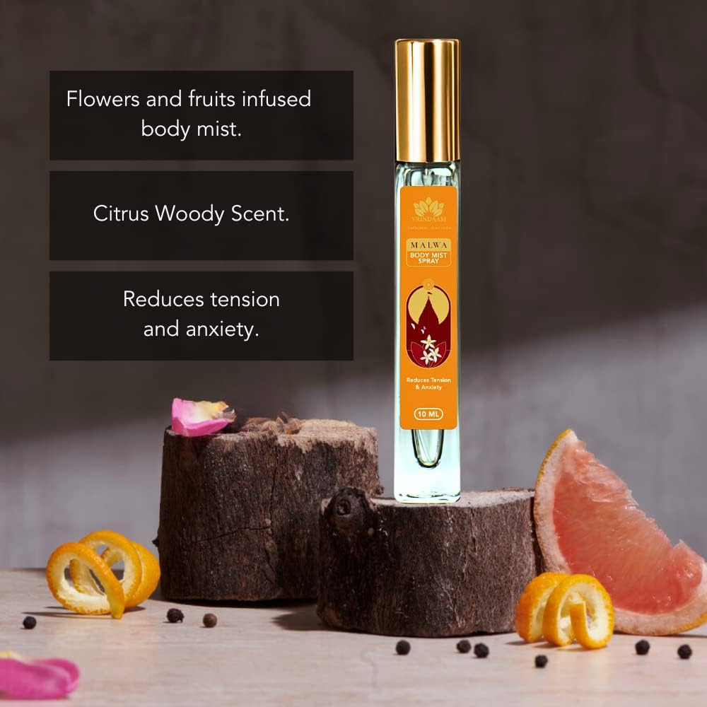 VRINDAAM Udayan Body Mist Gift Box for Women & Men | Perfect for Anniversary, Birthdays & Special Occasions | Fresh Lavender, Citrus Woody, Sweet Musky Scent | 5 Piece Gift Set (5X10Ml) (Heritage Gift image number 1
