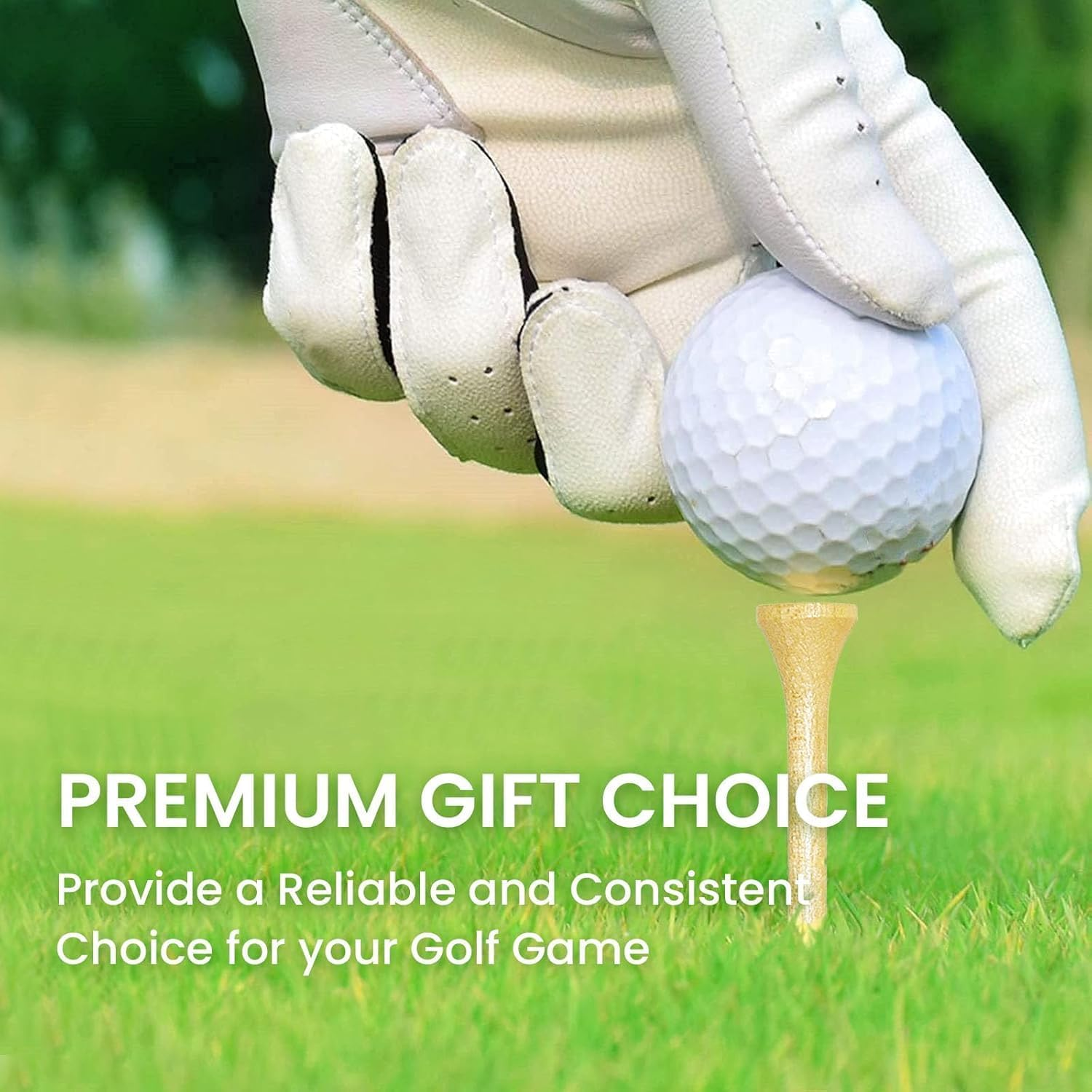 ENERKEEN Golf Tees, 100 Counts Wood Golf Tees Bulk, 3-1/4" Multiple Colors Less Friction Professional Tees for Golf Training - Wood 3-1/4 Inch 83Mm image number 2