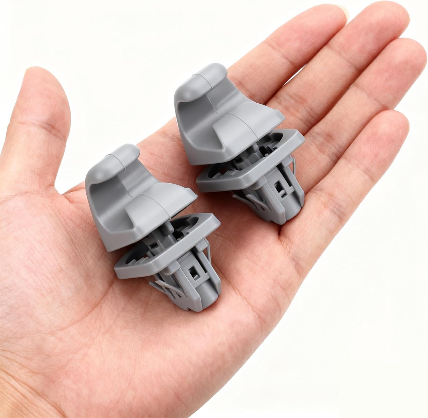 AGDGV 2PCS Car Plastic Sun Visor Hook Clip Bracket Retainer 74348-33040 for Toyota 4Runner Corolla Matrix RAV4 Land Cruiser Venza Yaris (Gray) - Gray image number 4