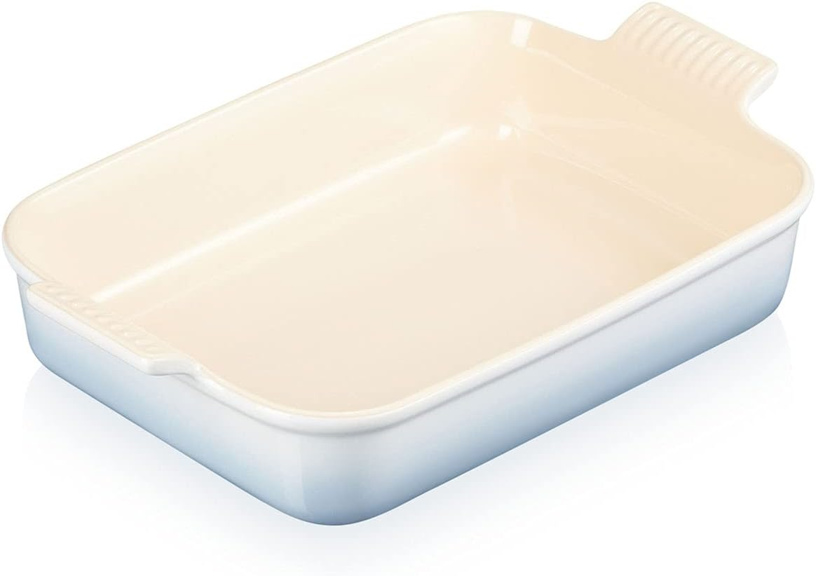 Le Creuset Heritage Rectangular Dish, Stoneware, 32 Cm, 2.31 Kg, Coastal Blue, 71102324200001 image number 5