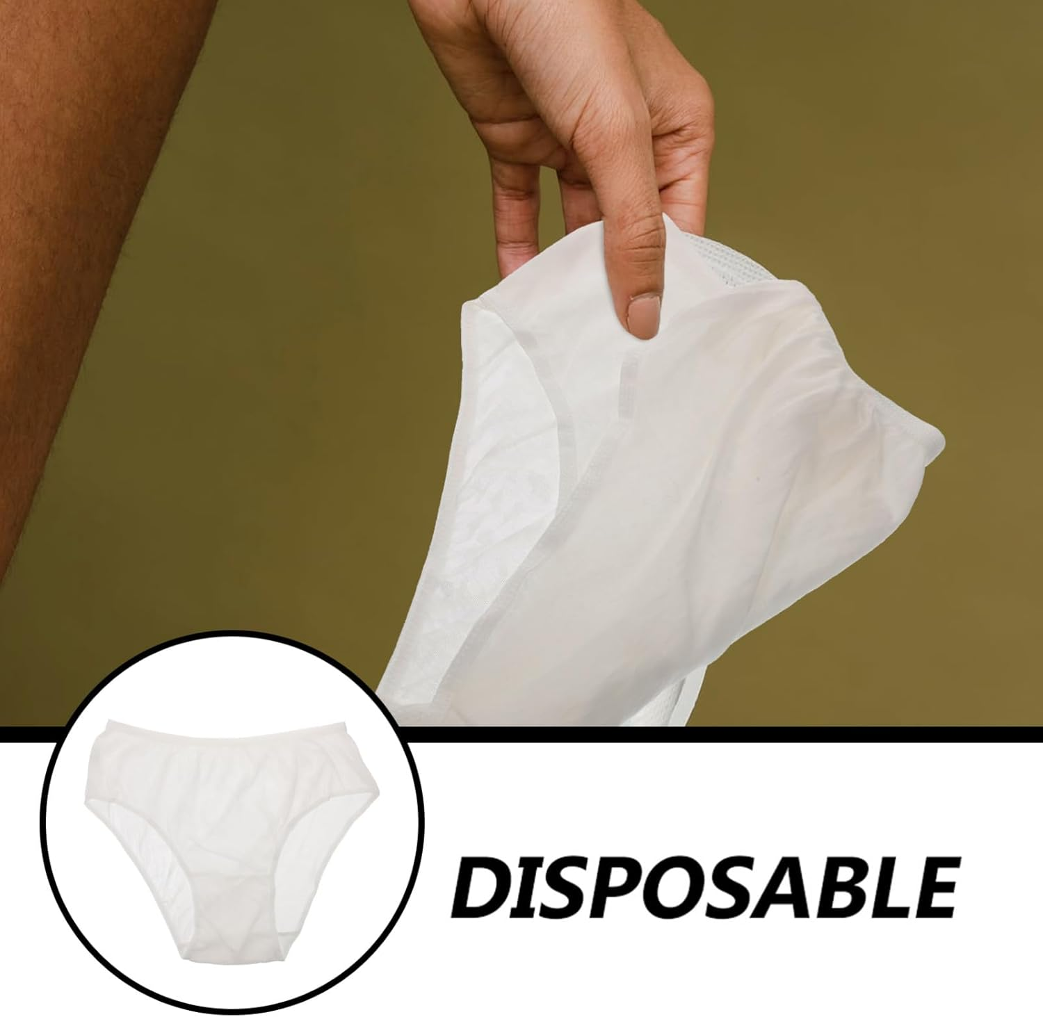 Healeved Disposable Maternity Panties Flexible Postpartum Confinement Underwear Cotton White XXL 4Pcs Portable Women&rsquo;S Period Pants image number 6