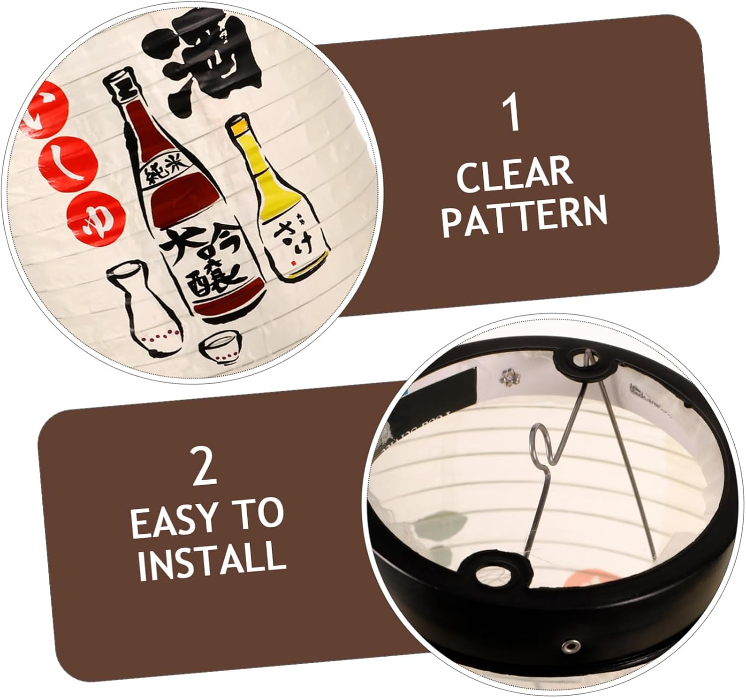 5Pcs Japanese Lantern Silk Lantern Japanese Hanging Lantern Japanese Party Decoration Restaurant Lantern Traditional Lanterns Japanese Bar Lantern image number 6