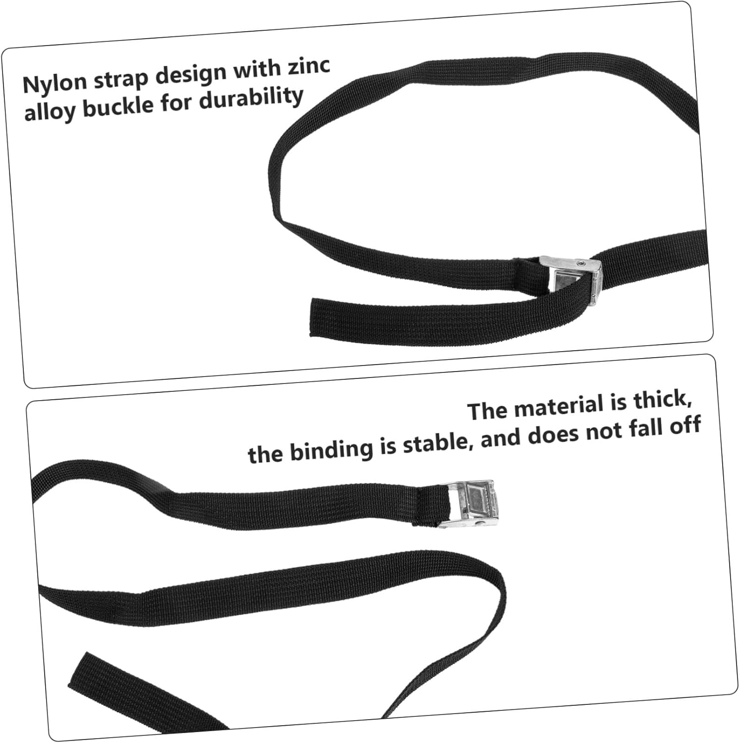 KOCKSHION 2Pcs Kayak and Surfboard Tie down Straps Travel Equipment Bundling Belt with Heavy-Duty Buckles Adjustable Roof Rack Straps for Outdoor Adventure and Luggage Secure image number 3