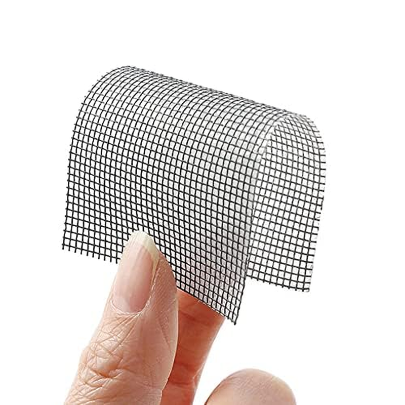 Mesh Screen Repair Tape Strong Adhesive, Self-Adhesive Screen and Window Repair Stickersmend & Repair Holes and Tears in Screen Window Doors Black(10Cm*200Cm)