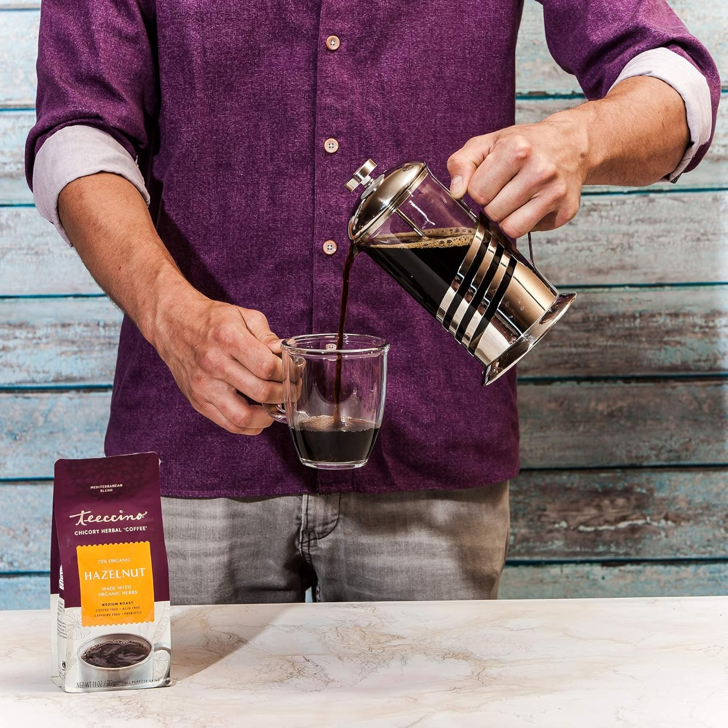 Teeccino All Purpose Grind Hazelnut Medium Roast Chicory Herbal Coffee 312 G image number 5