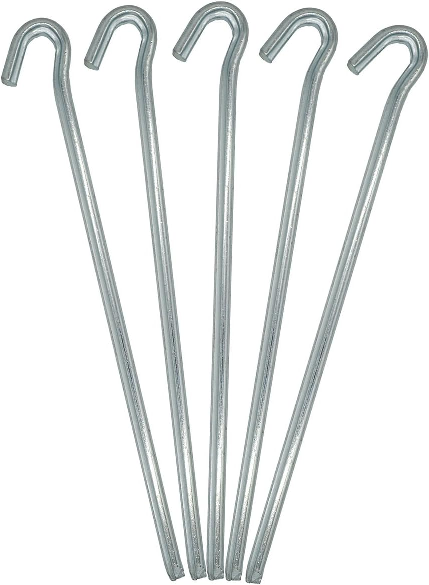 AMANKA Indestructible 5 Triangular Tent Pegs XL Pegs 230 X 6 Mm Ground Anchor Camping Tent Nails Robust Galvanised - Pack Of 10 V-Profile image number 6