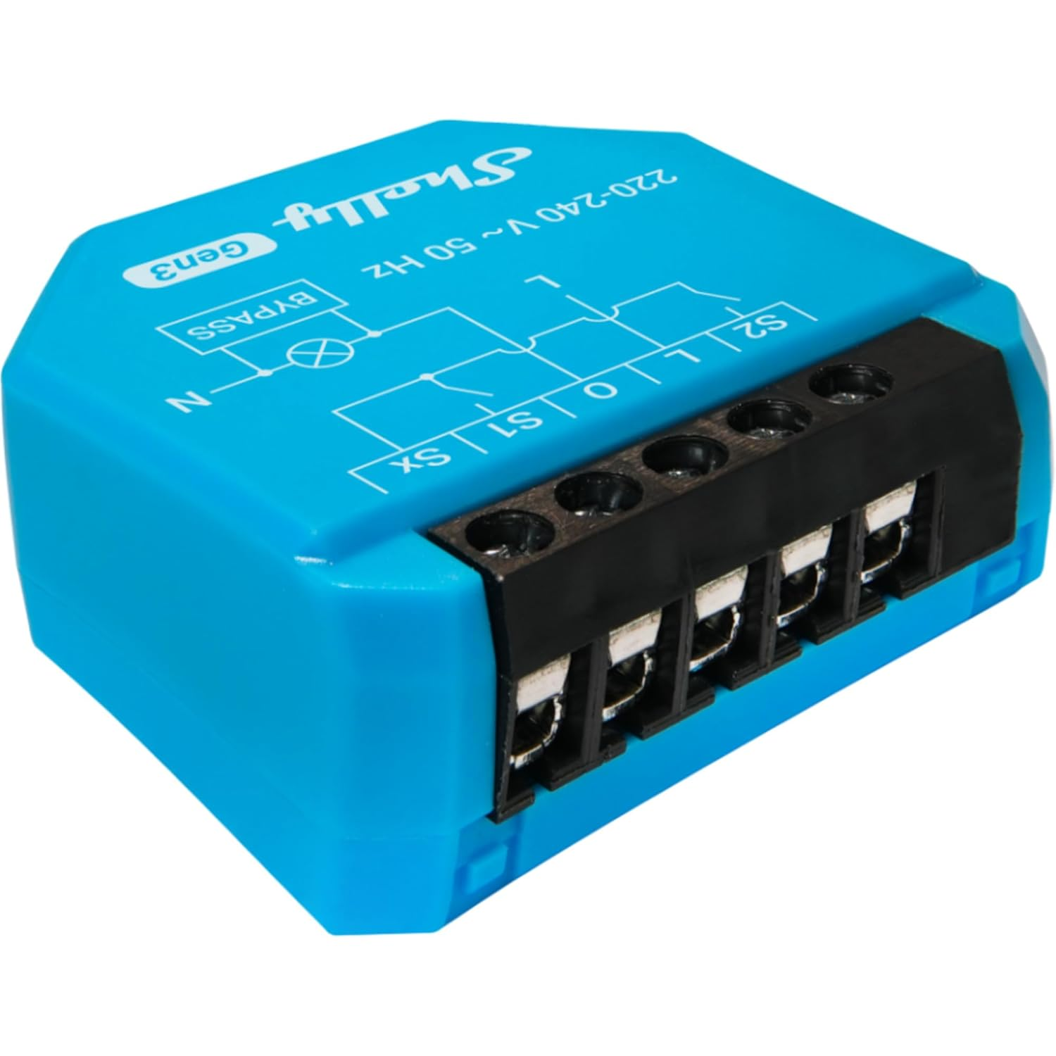 Shelly 2L Gen3 with Bypass, Wifi Smart Switch, 2 Channels, Alexa and Google Home, No Hub Required, Remote Control, No Neutral Conductor Required, Flush Mounting, Controls Loads over 5 W image number 2