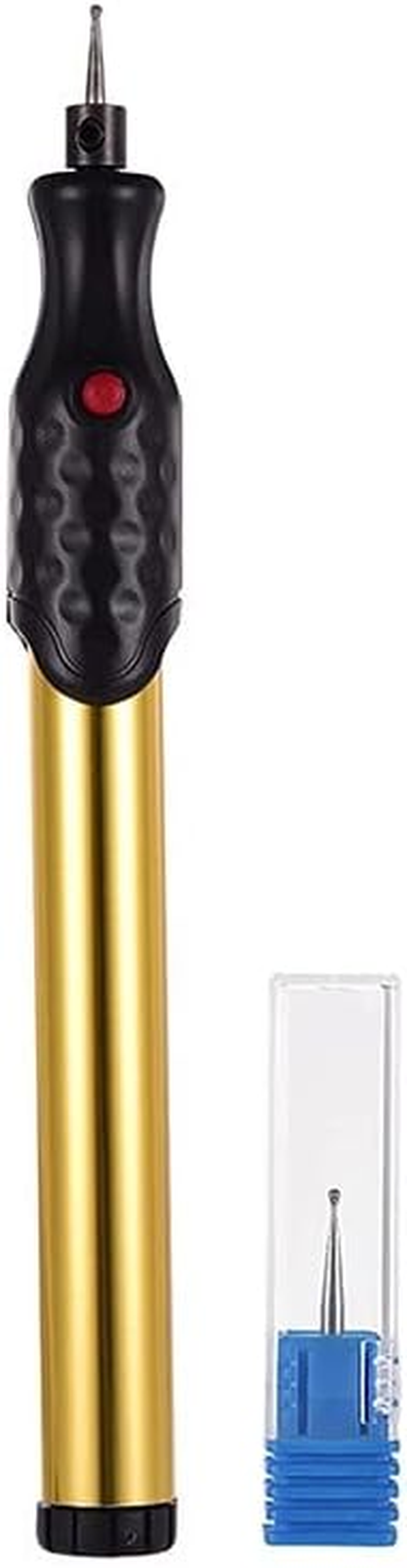 Tool Ceramic Metal Wood Engraving Pen Glass Electric Micro Engraver Diamond, 5.51X0.55 Inches, Includes Spare Grinding Head & Spanner