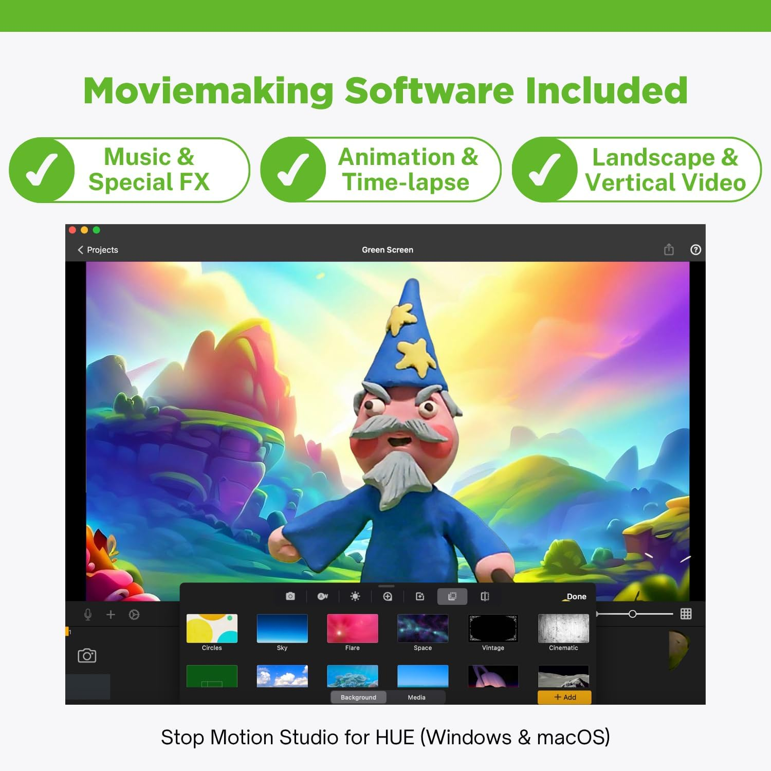 HUE Animation Studio: Complete Stop Motion Kit (Camera, Software, Book) for Windows/Macos (Blue) with Carry Case image number 4