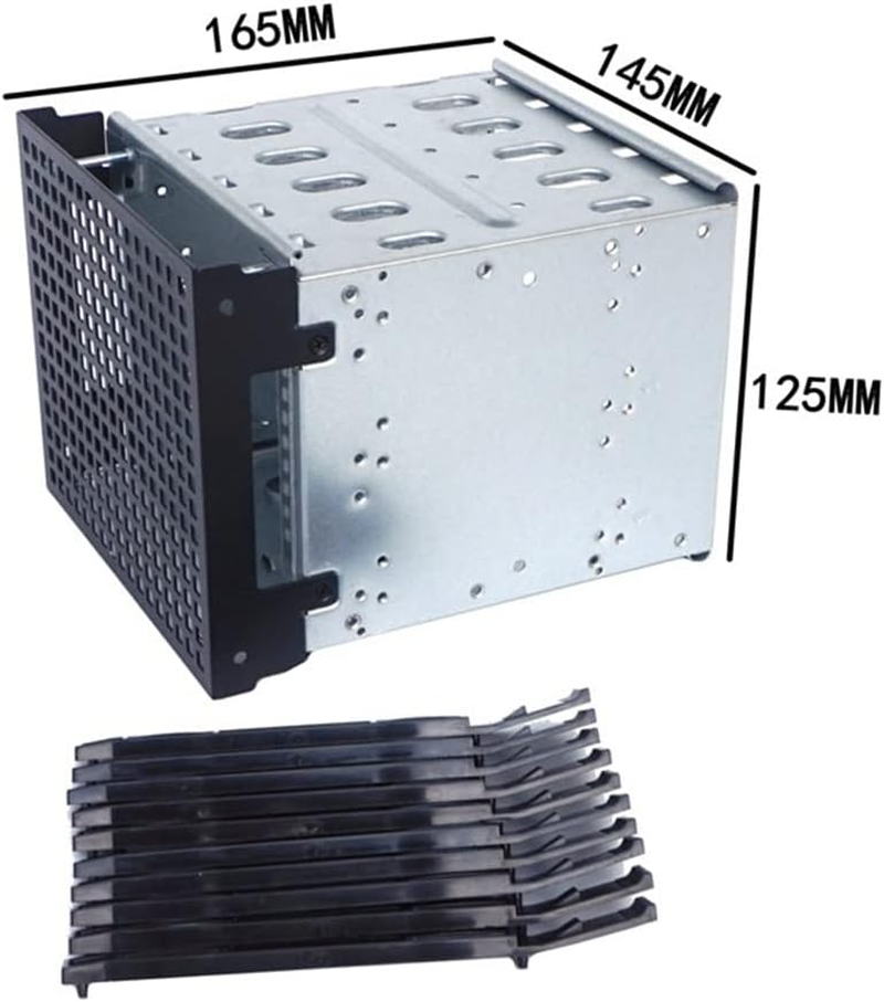 KUNLONGSKY 5.25 Inch to 5 X 3.5 Inch SATA HDD Cage Rack Hard Drive Disk Enclosure Disk Tray Adapter, 500300636 image number 1