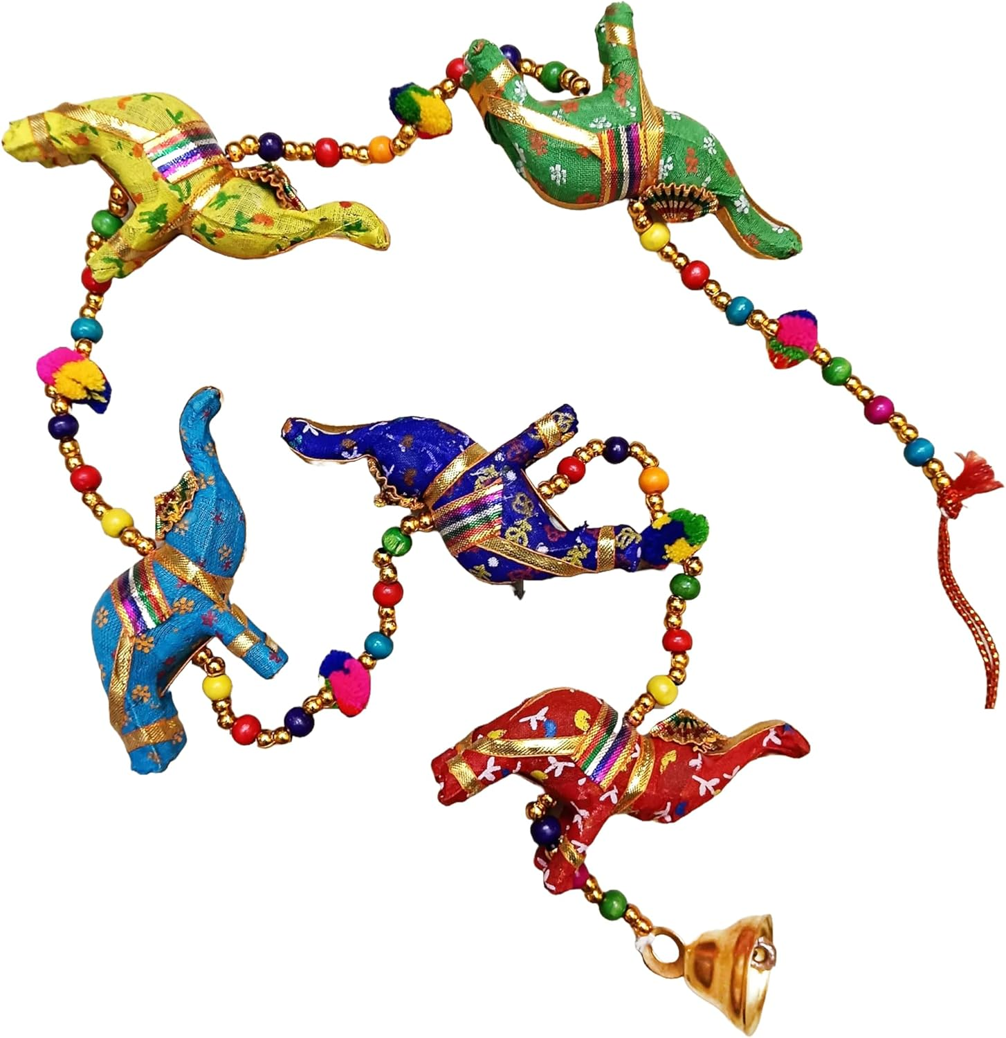 Indian Traditional Five Elephant Hanging Layer Door Hanging, Wall Hanging, Decorative Hanging image number 3