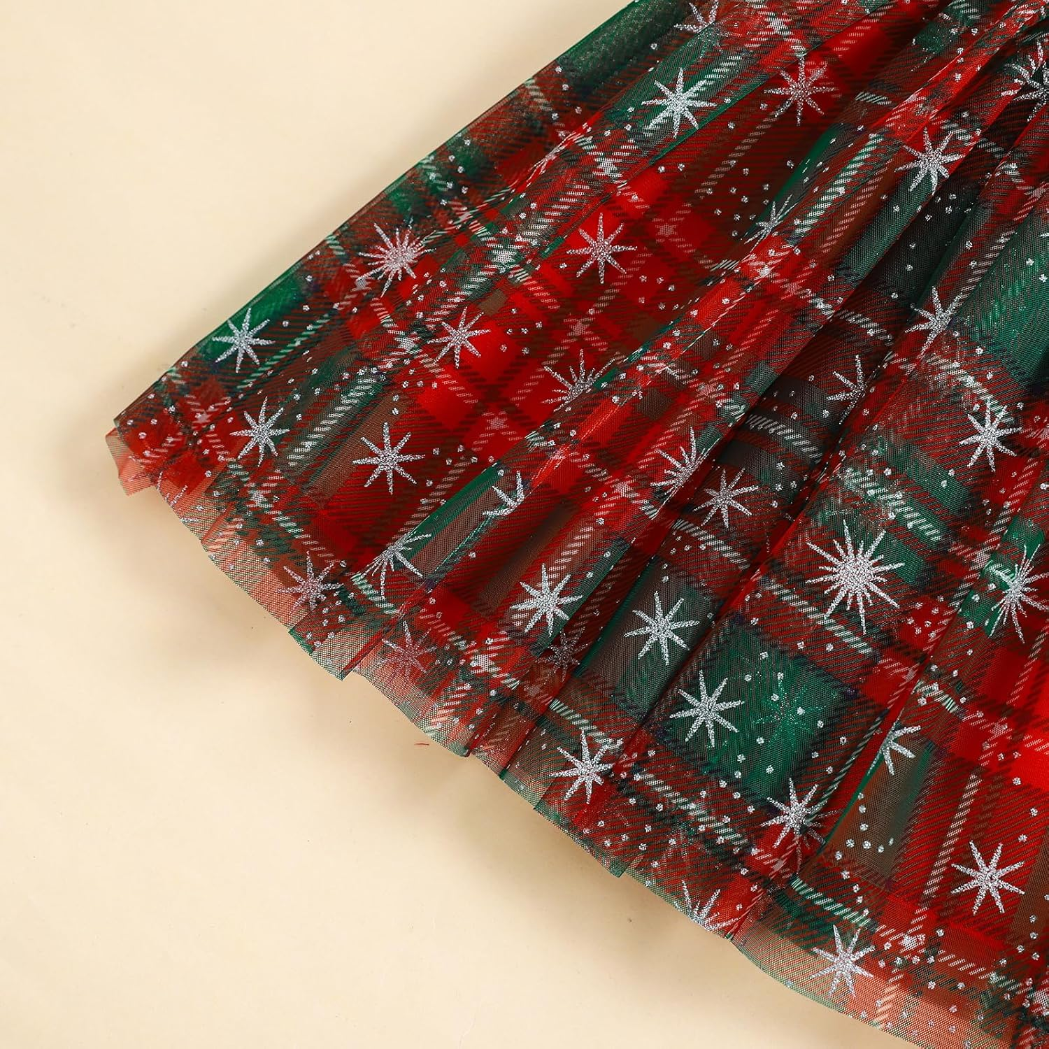 Toddler Christmas Tutu Dress Baby Girl Sleeveless Layered Tulle Dress Little Girl Princess Dresses Christmas Outfit