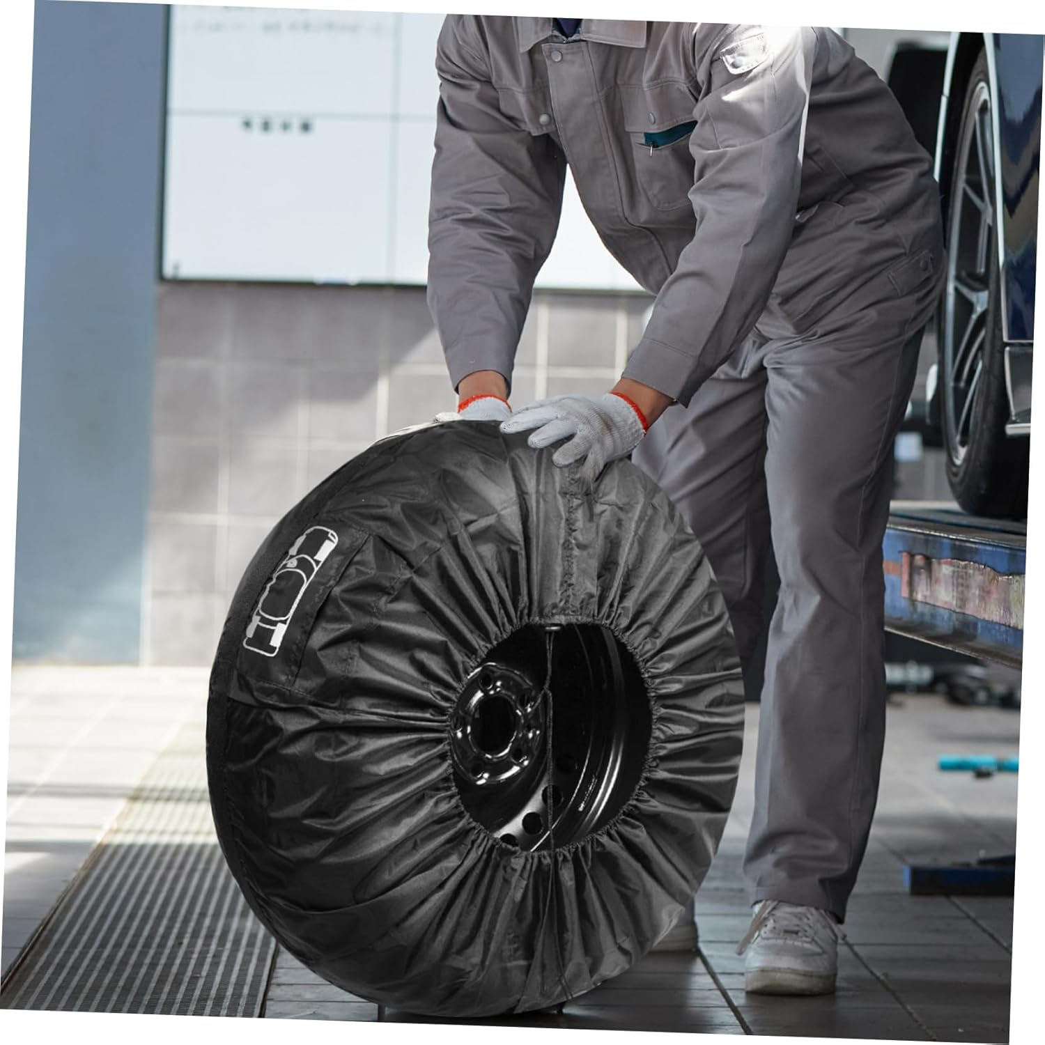 PLAFOPE T Polyester Taffeta Tire Covers Car Wheel Cover for Women Rv Tire Guard Camper Protectors image number 5