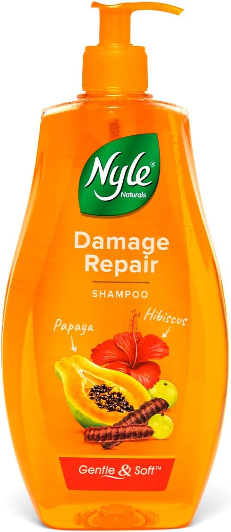 Nyle Naturals Damage Repair anti Hairfall Shampoo, with Shikakai and Hibiscus,Gentle and Soft Shampoo, PH Balanced and Paraben Free, for Men and Women, 400Ml image number 3