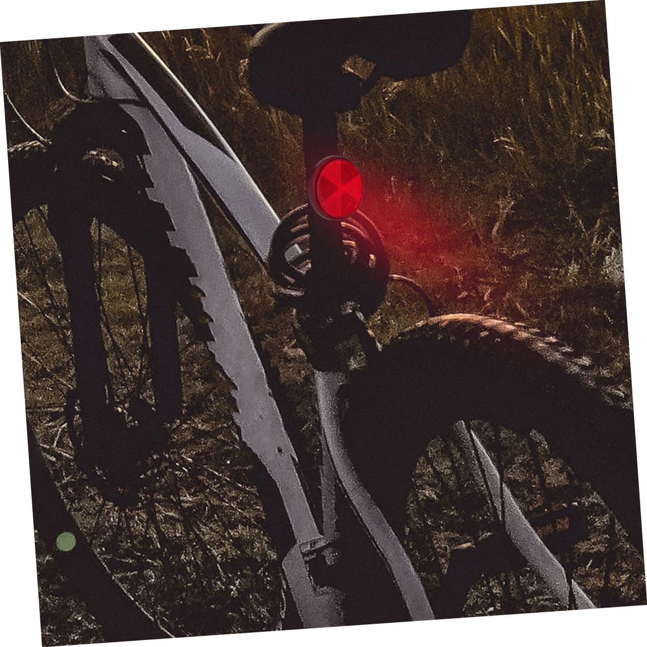 6Pcs round Plastic Bike Reflectors with Screw Design for Easy Installation Reflective Cycling Warning Fit for Mountain Bikes Motorcycles and More image number 2