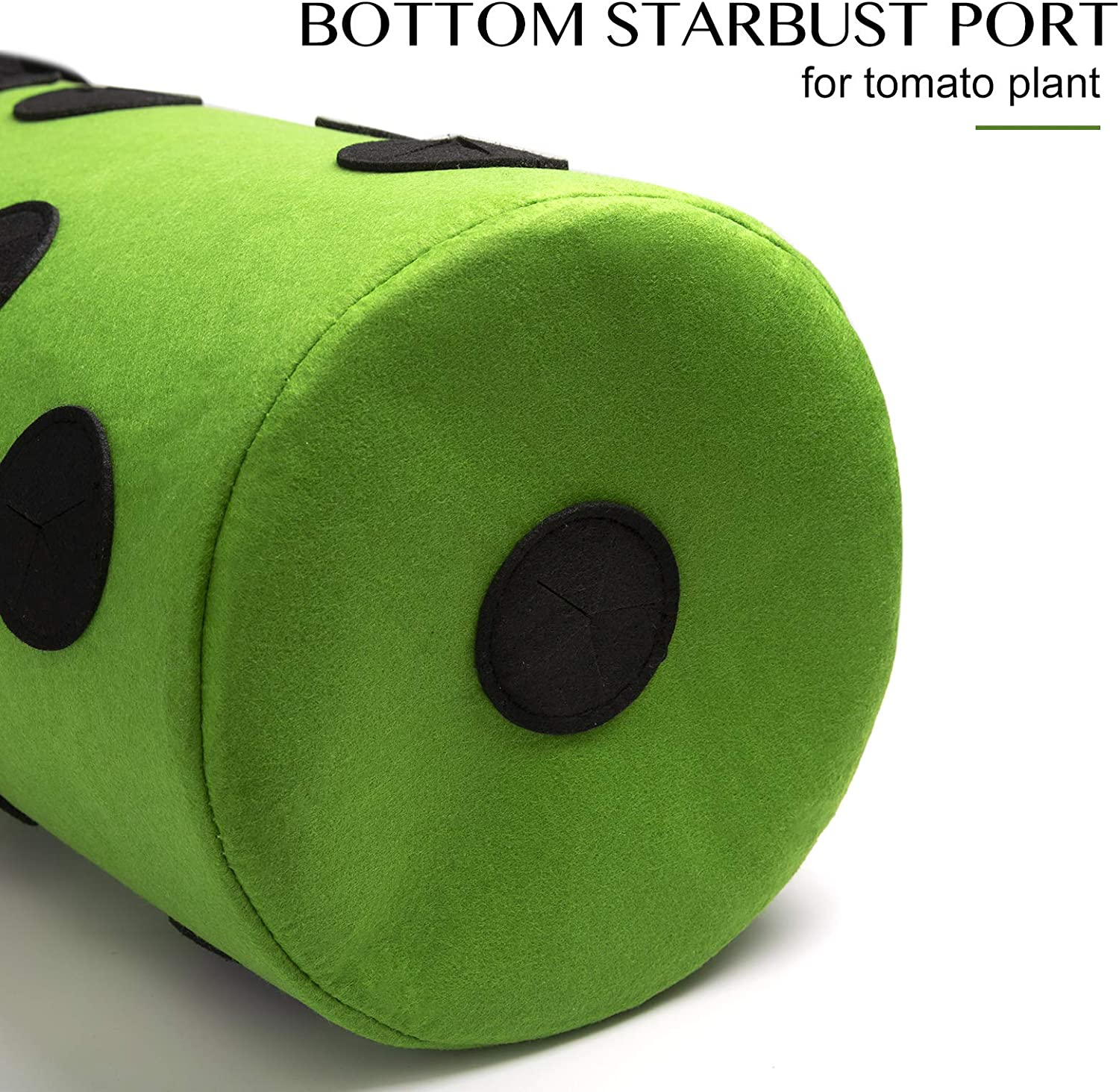 2 Pack Black and Green Upside down Tomato & Herb Planter, Hanging Durable Aeration Fabric Strawberry Planter Bags image number 2