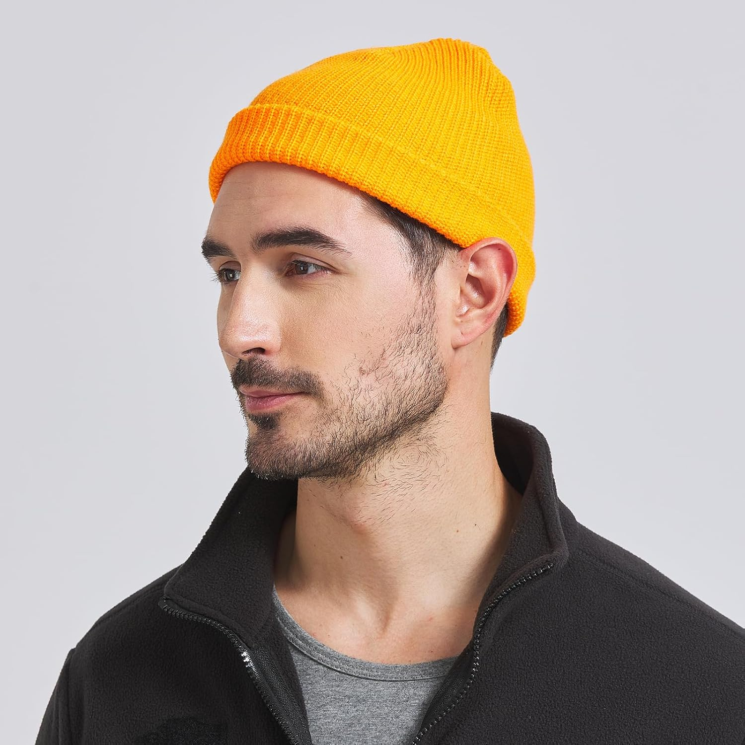 TOPTIE Winter Cuffed Beanie Knit Hats for Teens, Warm & Soft Toboggan Cap - Navy image number 3