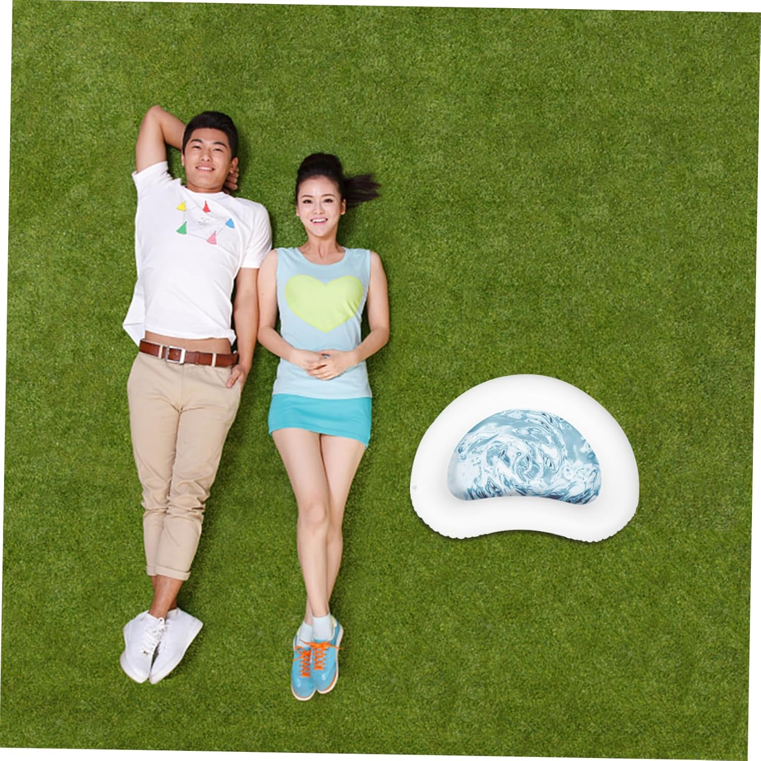 Vaguelly Inflatable Spa Footbath Pool Foot Bath Tray Pool Basin Soaking Basin Portable Body Washing Soaking Wash for PVC Blue image number 1