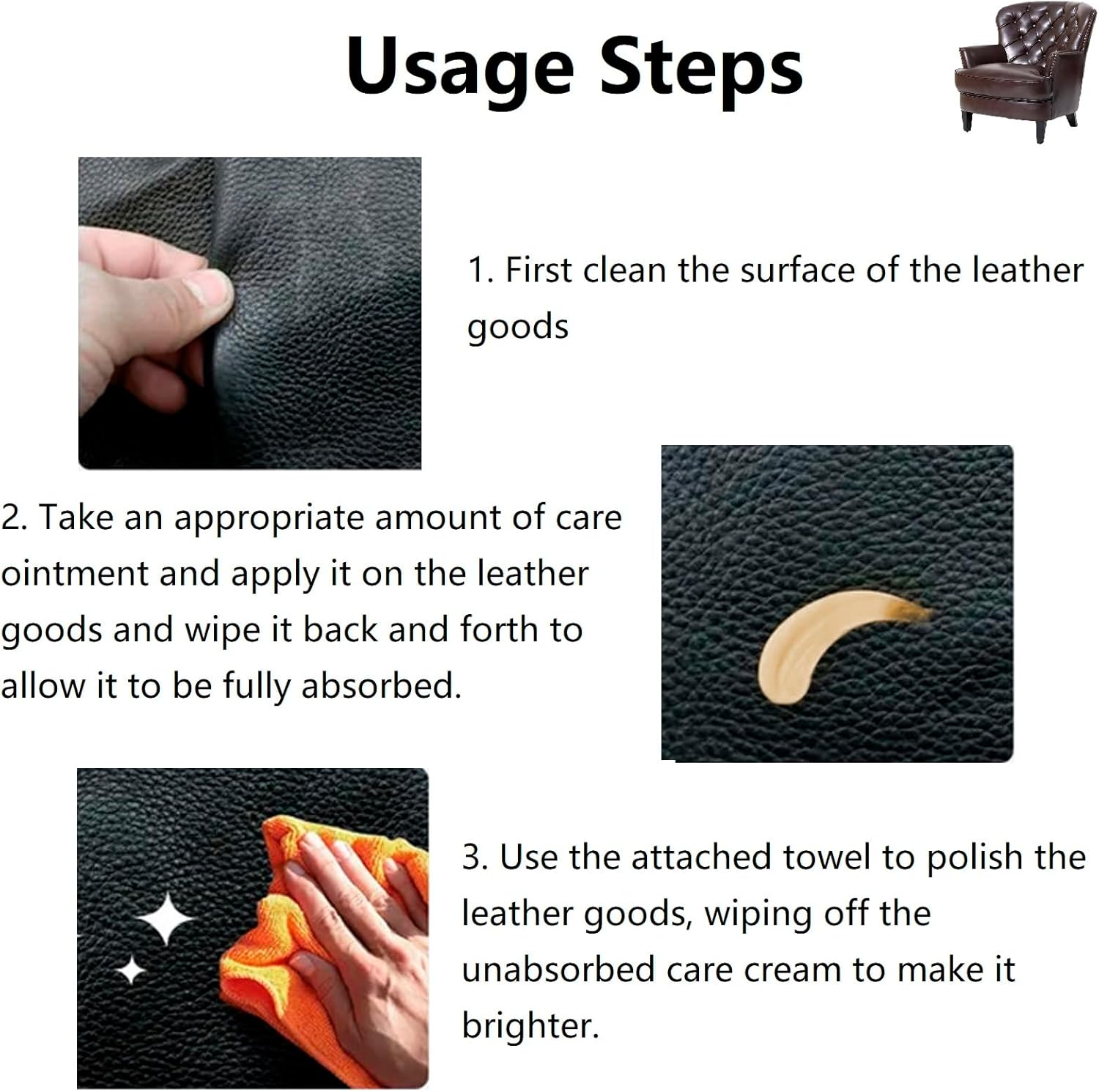 Colourless Leather Grease, 80 G, Leather Furniture Ointment, Leather Balm, Couch Furniture, Leather Restoration Balm, Repair Ointment for Leather Furniture, Protective Leather Salve, Leather Cleaning, image number 5