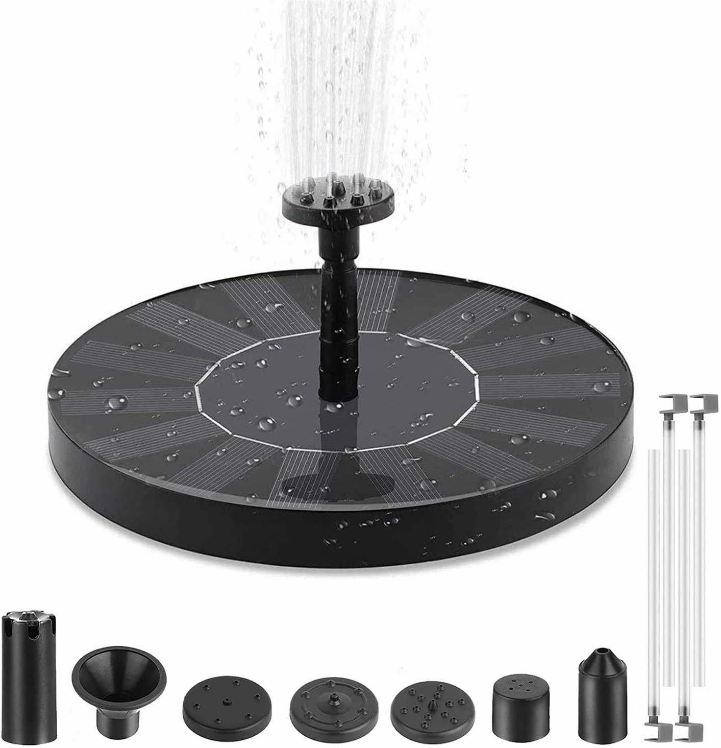 Solar Fountain Water Pump 180L/H Garden Decor Floating Pool Fountain for Bird Baths, Ponds, Patios, and Pools image number 4