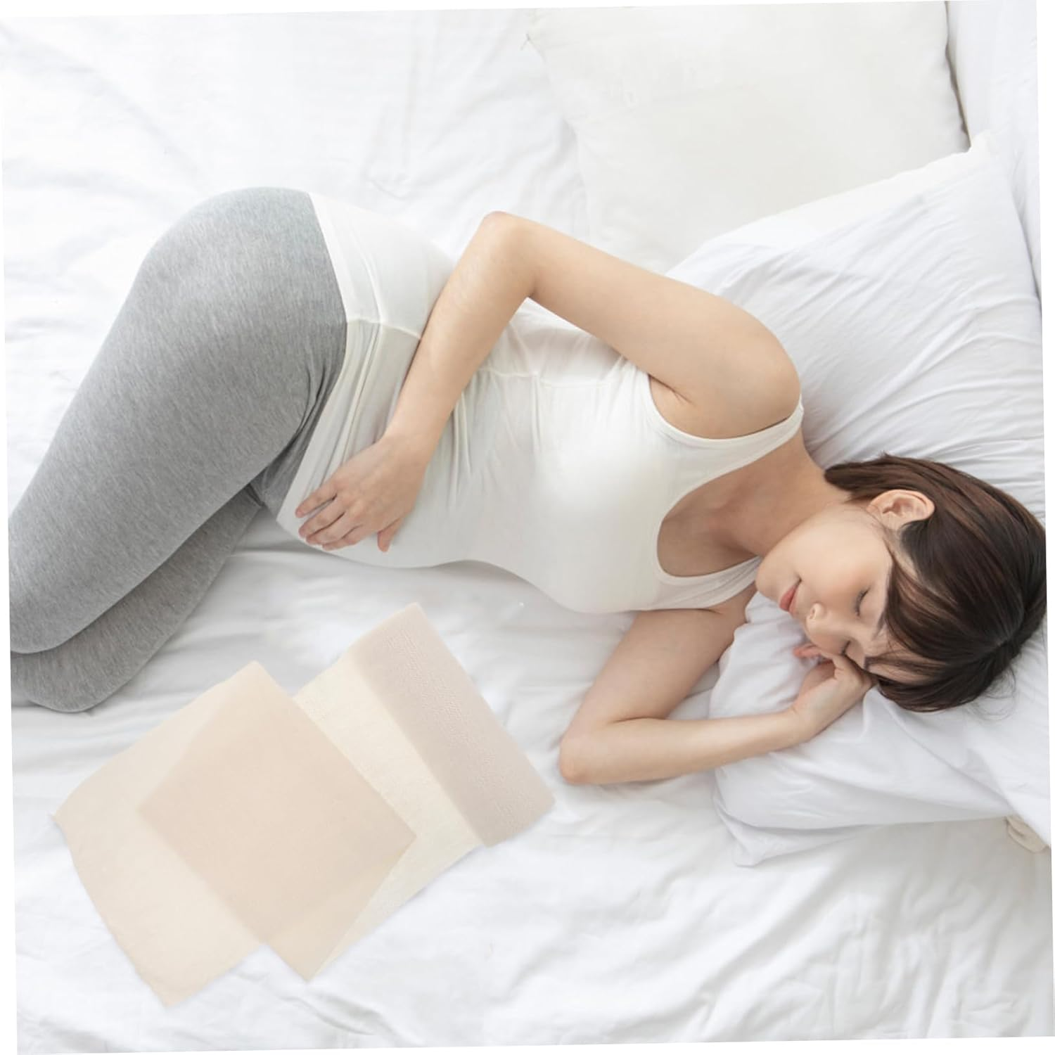 HANABASS Postpartum Breast Belly Binder for Postpartum Women Abdominal Compression Bands for Daily Use Chest Lift Abdominal Support Brace after Surgery Cotton Material Adjustable for Comfor image number 6