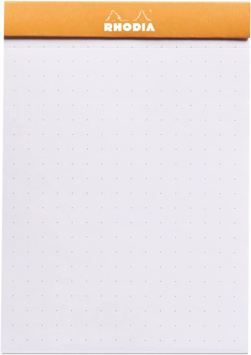 RHODIA 12558C - Dot Pad Stapled Notepad N&deg;12 Orange - 8.5X12 Cm - Dot Dotted - 80 Detachable Sheets - 80G Clairefontaine Paper - Coated Card Cover - Pack of 10 Pads image number 5