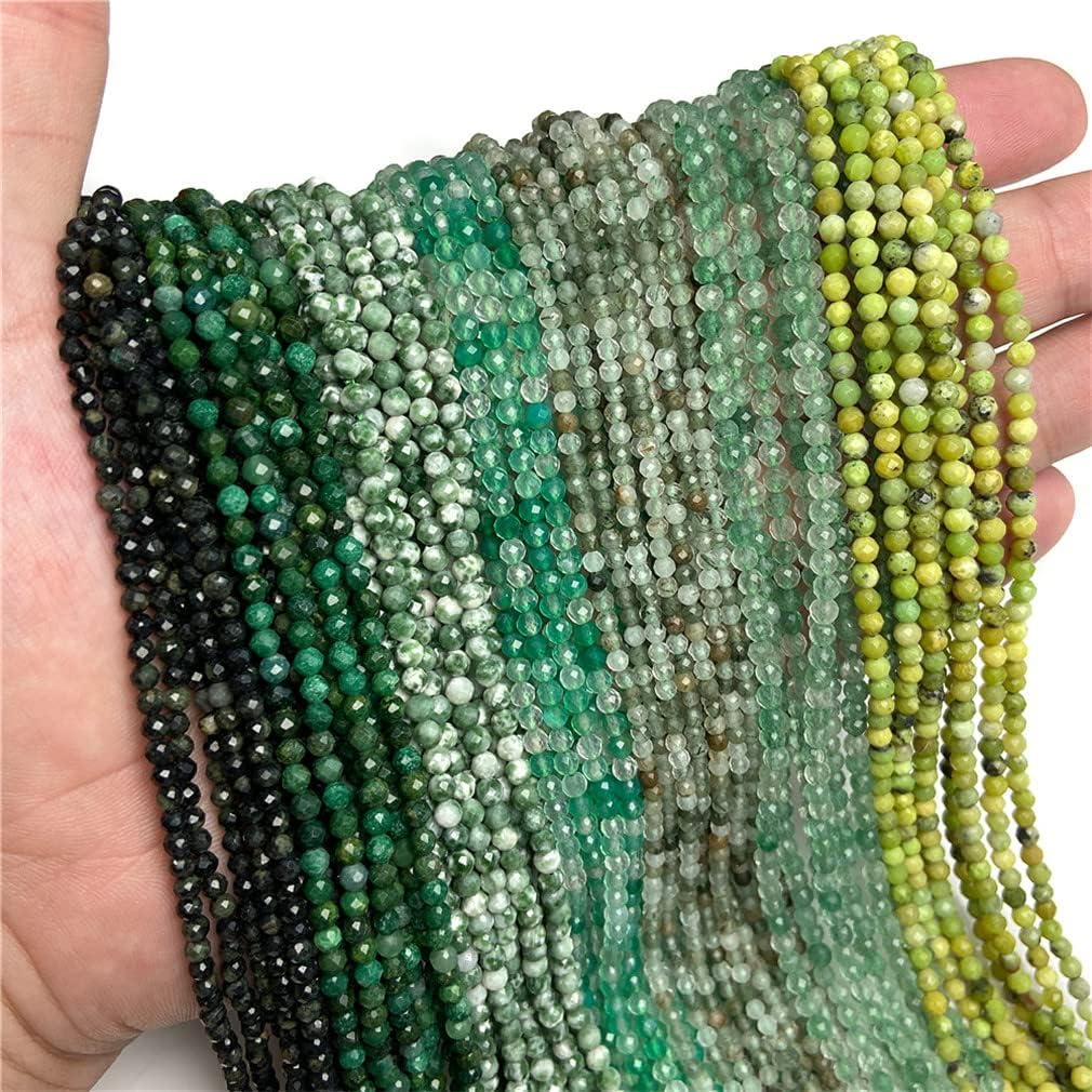 Natural Stone Faceted Small Beads EN8 Loose Beads for Jewelry Making DIY Bracelets Necklaces Accessories image number 2