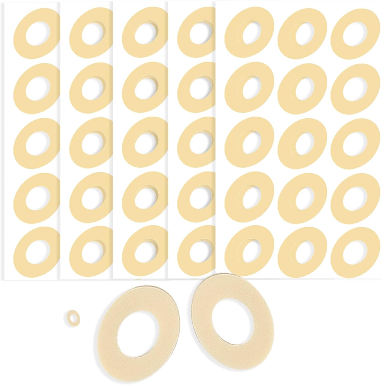 75 Count Callus Cushions Oval Foam Padding with Water-Resistant Self-Stick Adhesive, Protects Foot, Heel and Toes from Rubbing and Friction, Pain Relief from Shoe Pressure (L) image number 2