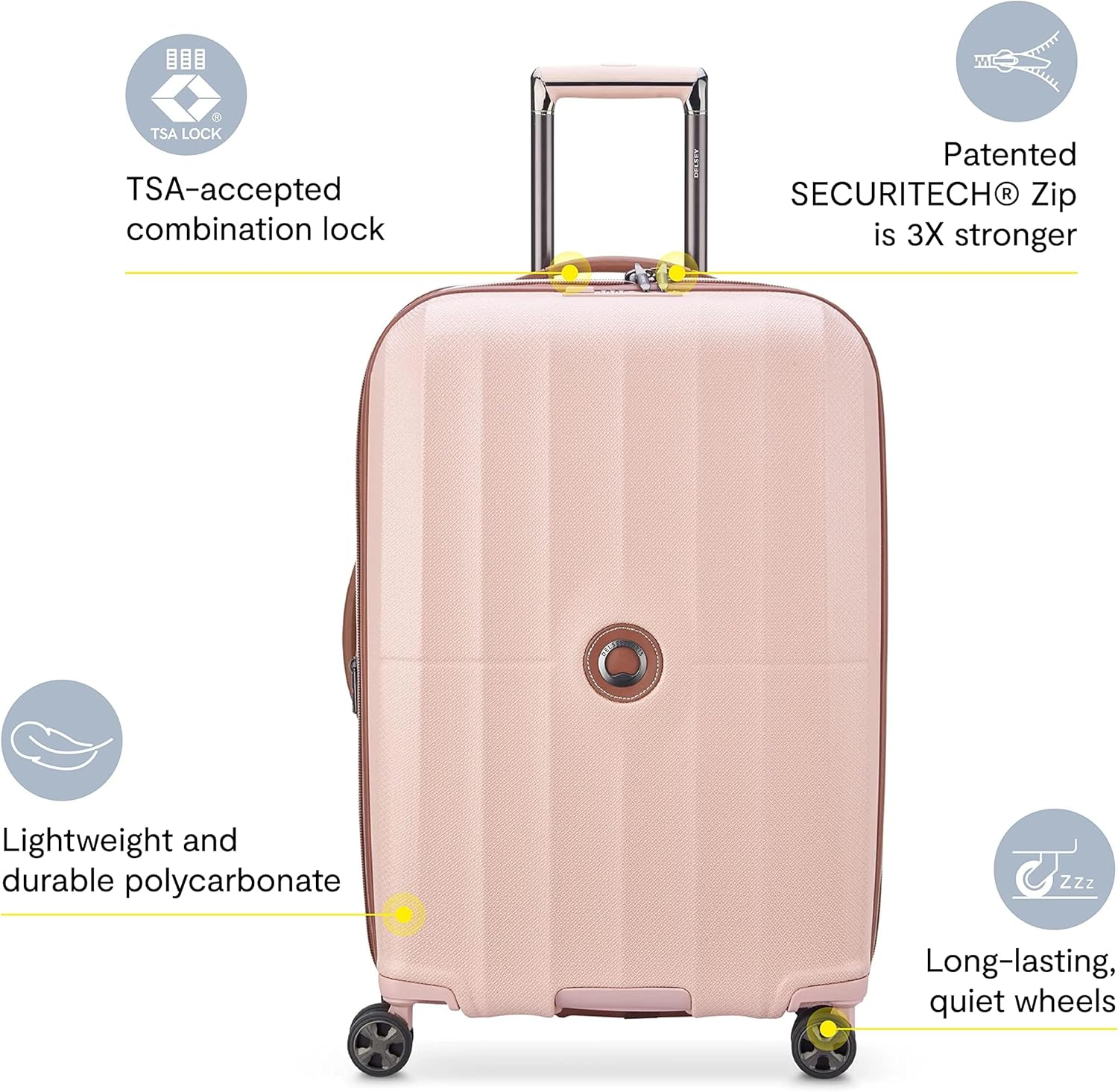 DELSEY Paris St. Tropez Hardside Expandable Luggage with Spinner Wheels image number 6