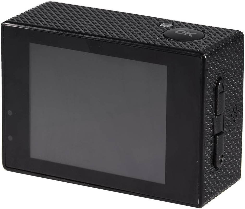 Mini Action Camera, 7 Colors 1080P HD 30M Underwater Waterproof Sports Camera DV, Digital Video Camera with Waterproof Shell, Mounting Kit for Outdoor Sports, Home Security, Driving Record(White)