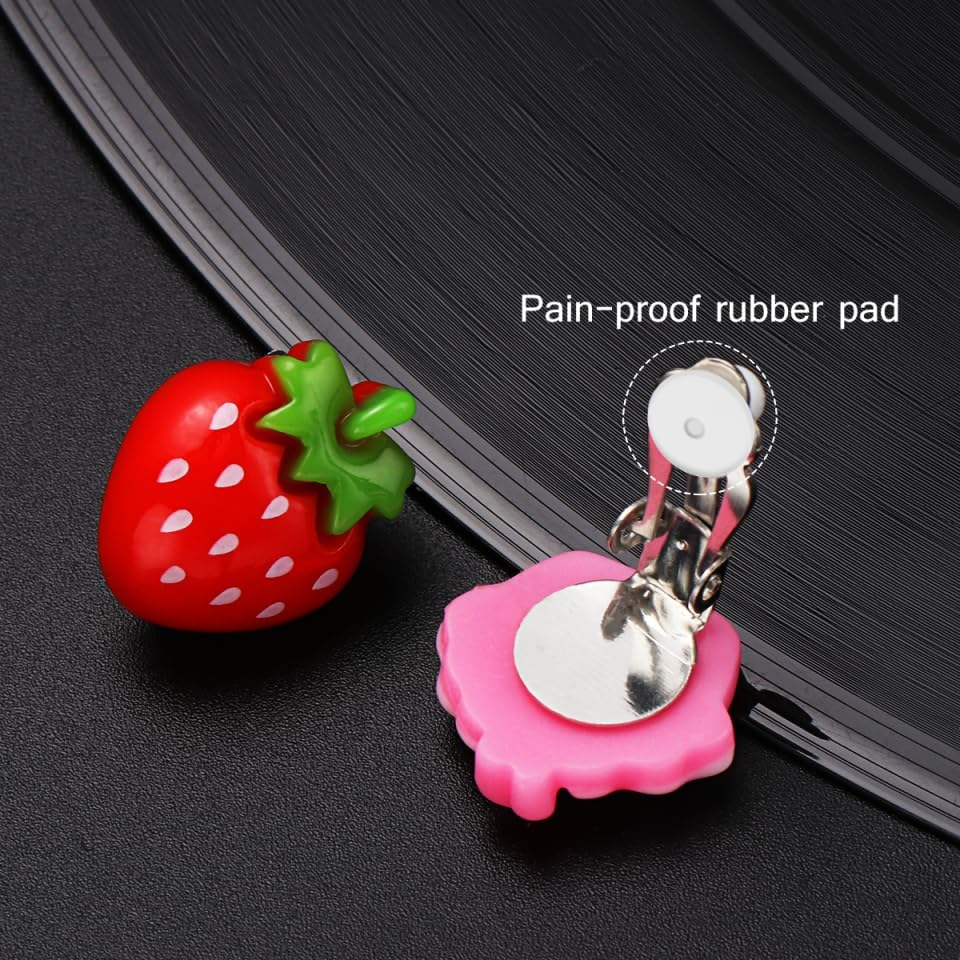 Toddmomy Clip on Earrings Girls: 4 Pairs No Pierced Design Earrings Dress up Pretend Princess Play Jewelry Accessories for Kids image number 1