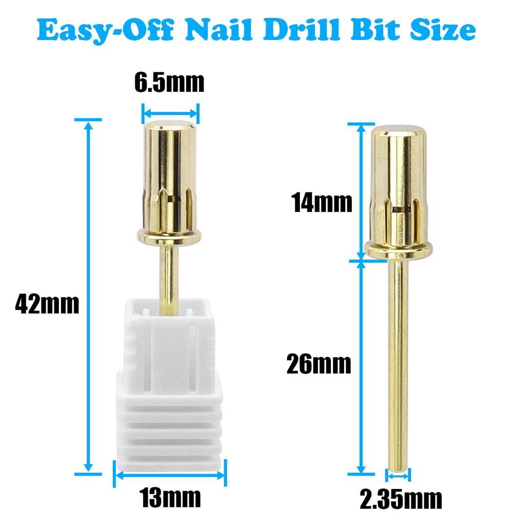 Yakamoz 2Pcs Nail Sanding Bands Mandrel Bit, 2.35Mm Shank Easy-Off Nail Drill Mandrel Bits for Sanding Band and Electric Nail Drill Grinding Machine image number 1