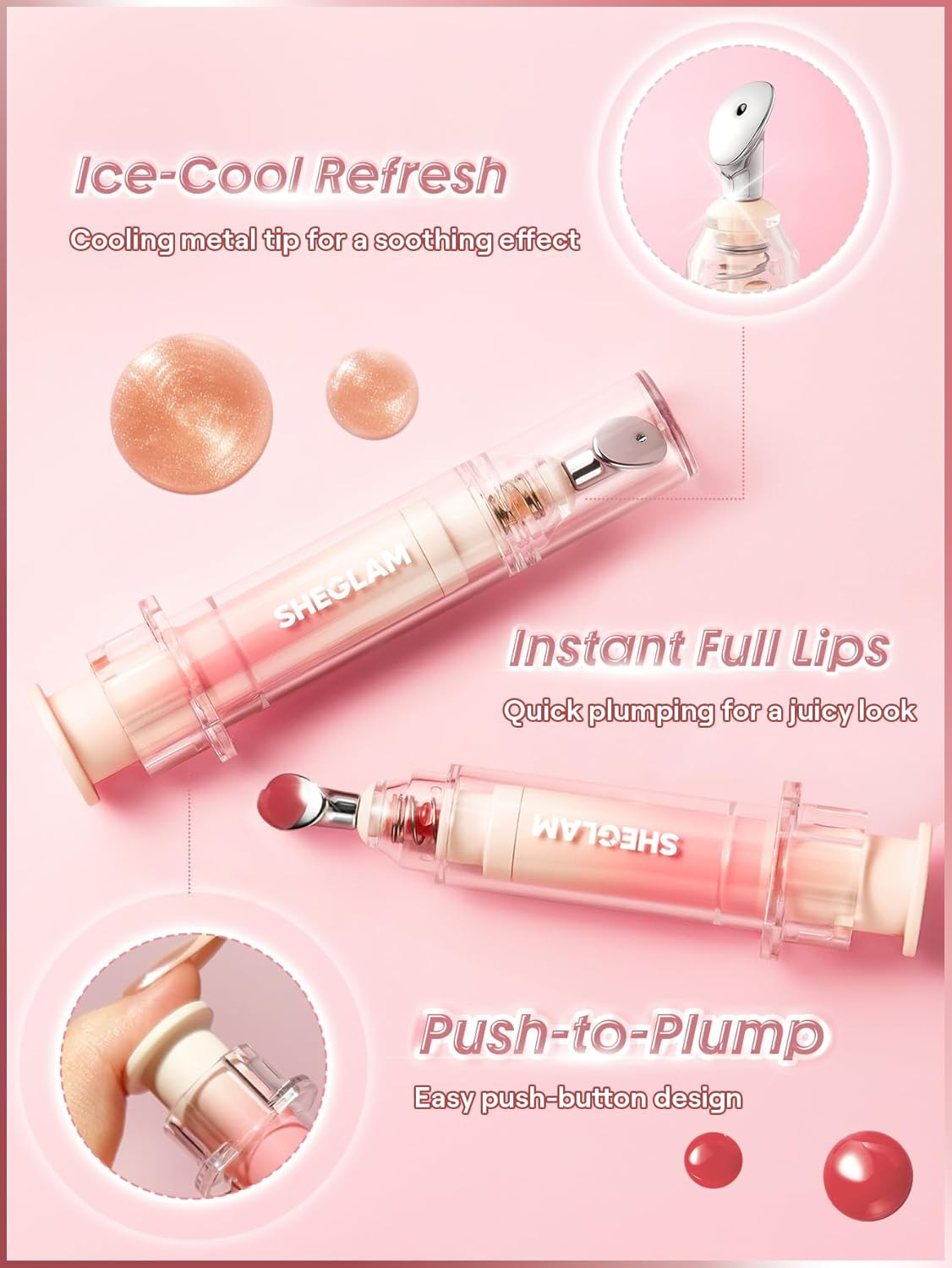 SHEGLAM Booster Shine Plumping Lip Gloss-Own Your Shine image number 2