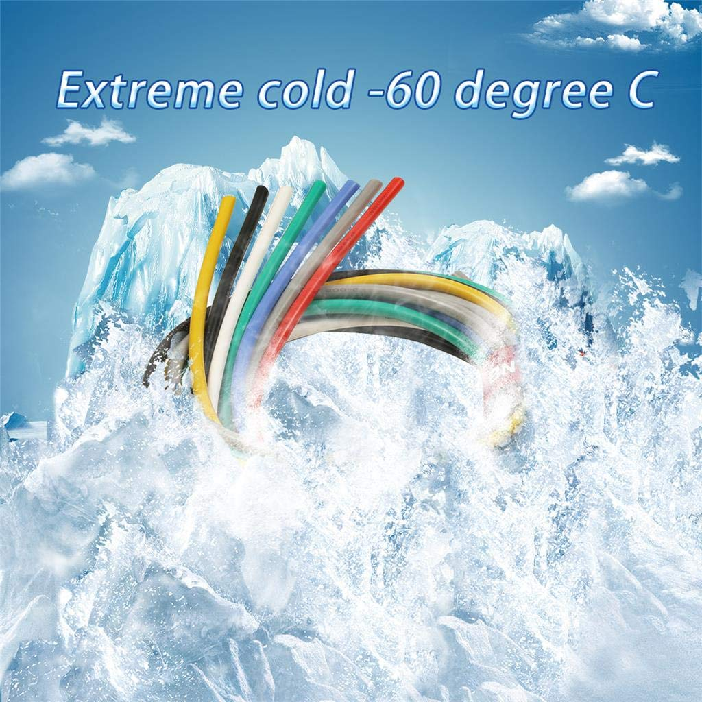 BNTECHGO 12 Gauge Silicone Wire Kit Ultra Flexible 7 Color High Resistant 600V 200 Deg C Silicone Rubber Insulation 12 AWG Silicone Wire 680 Strands of Tinned Copper Wire Stranded Wire Cable image number 4