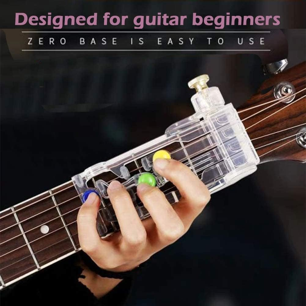 Guitar Aid Guitar Beginner Tool,Guitar Beginner One-Key Chord Assisted Learning Tools Classical Chord Guitar Chord Practice Tool,Thumb Finger Pick,Guitar Finger Fingertip Protectors,Guitar Picks Set
