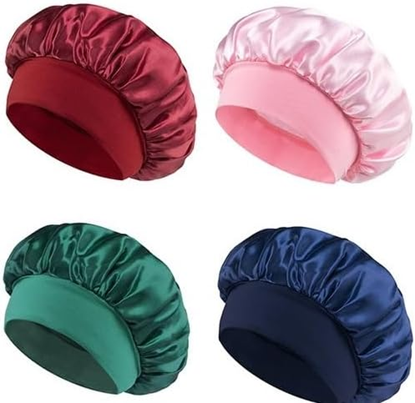 Bonnets for Men Nightcap, Double Layer Polyester Hair Bonnet for Sleeping, Reversible Night Cap, Bonnet Nightcap for Curly Hair, Polyester Bonnetfor Men and Women image number 2