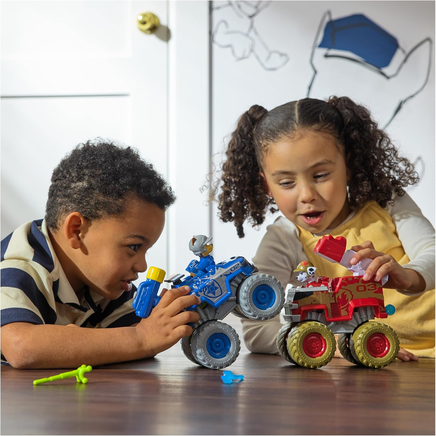 PAW Patrol: Rescue Wheels Chase & Marshall&rsquo;S Toy Trucks with Projectile Launchers & Collectible Action Figures, Kids Toys for Boys & Girls Ages 3+ image number 4