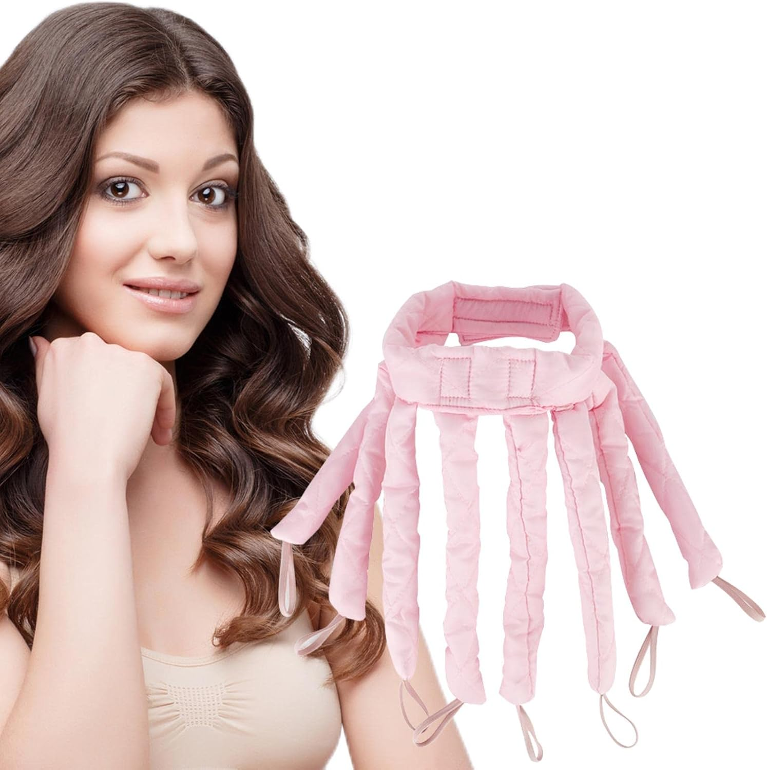Octopus No Heat Curlers, Octopus Heatless Curlers Headband, Sleep Curling Iron Hair Curling Tools Hair Rollers for Long & Short Hair for Overnight B/M
