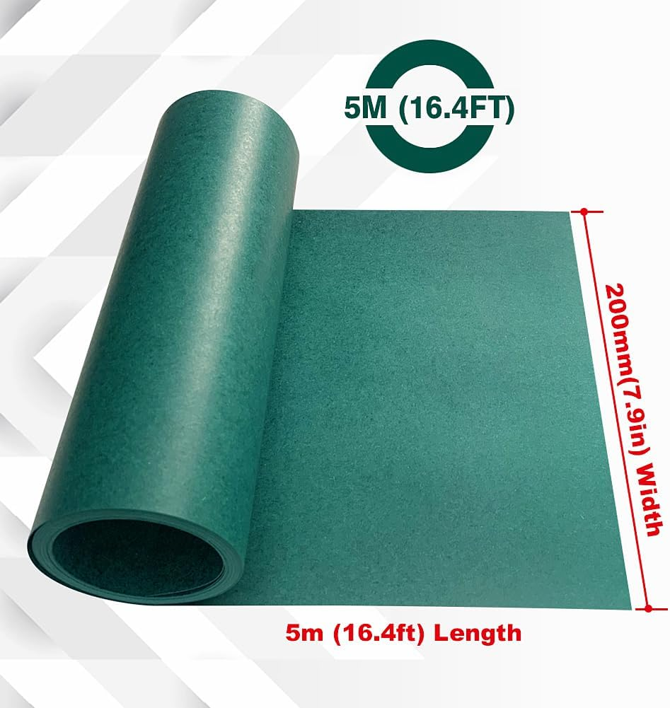 Electrical Insulating Fish Paper 200Mm(7.9In) Width, 5M(16.4Ft) Length, 0.2Mm Thickness, Green Insulator Gasket for Electrical Protection, Wear & Tear Resistant image number 6