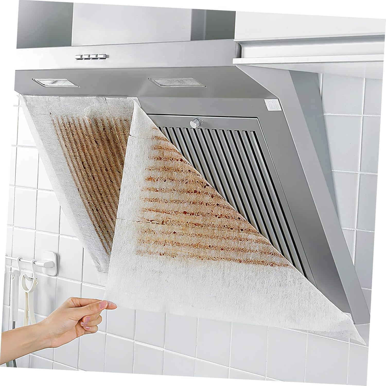 Range Hood Filters for Kitchen,Easy Apply Nonwoven Fabric Grease Filter for Range Hood Replacement anti Oil Filter Paper（10 M per Roll image number 4